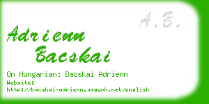 adrienn bacskai business card